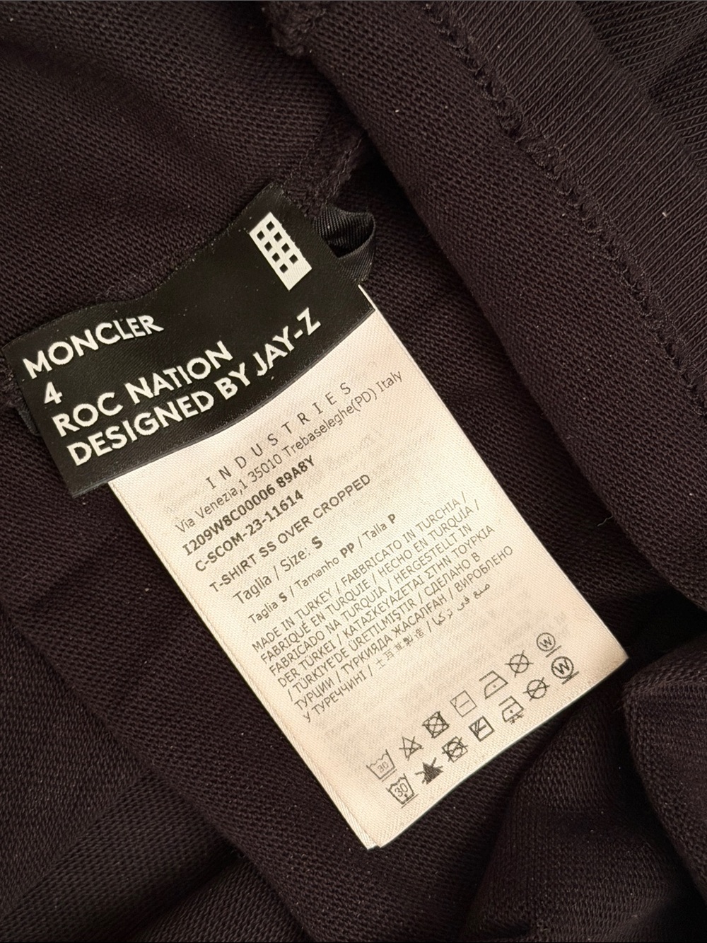 Moncler x Jay Z limited edition Men’s Black Tee with White Rocnation Logo. - Picture 4 of 6